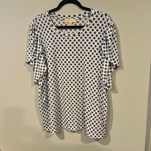 Michael Kors blouse with blue pattern- size 1X